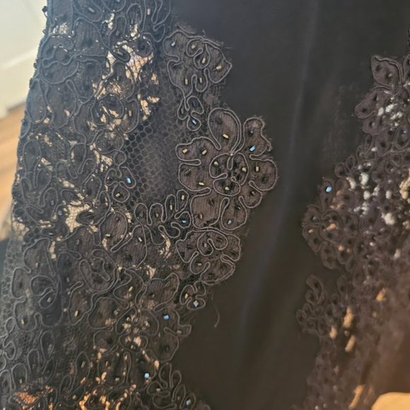 B’Zar Black Maxi Sleeveless Gown | Stunning 20.5” Bottom Lace | Size: 8 - Picture 5 of 16